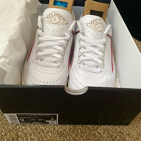 Womens Air Jordan 2 Retro Low Size 9 White - Picture 5 of 5